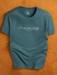 Áo T-shirt nam ngắn tay cổ tròn in mảng trước ngực