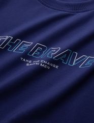 Áo T-shirt nam ngắn tay cổ tròn in mảng trước ngực