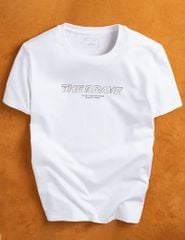 Áo T-shirt nam ngắn tay cổ tròn in mảng trước ngực