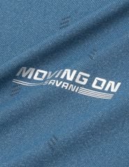 Áo T-shirt nam thể thao ngắn tay cổ tròn vải in hình đốm chéo