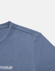 Áo T-shirt nam thể thao ngắn tay cổ tròn vải in hình đốm chéo