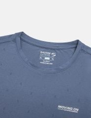 Áo T-shirt nam thể thao ngắn tay cổ tròn vải in hình đốm chéo