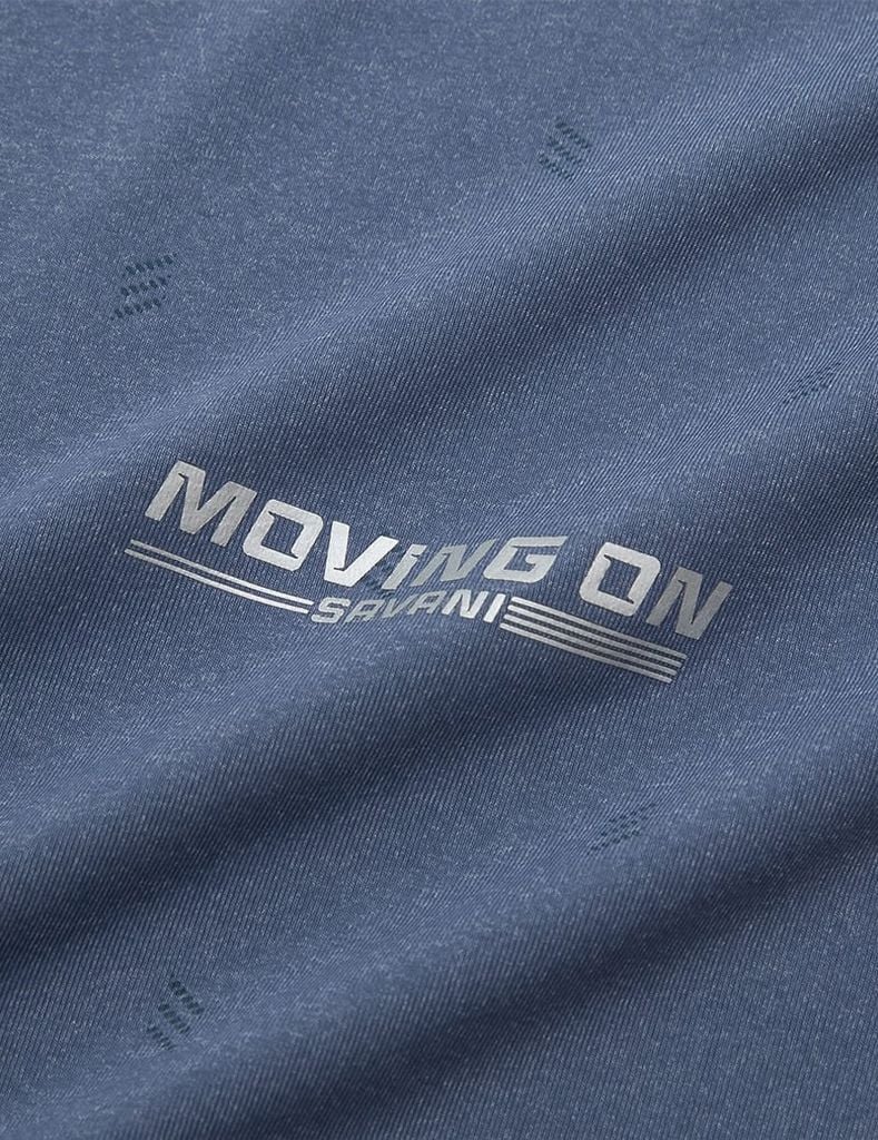 Áo T-shirt nam thể thao ngắn tay cổ tròn vải in hình đốm chéo