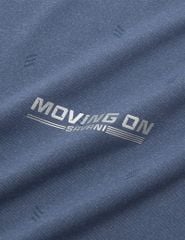 Áo T-shirt nam thể thao ngắn tay cổ tròn vải in hình đốm chéo