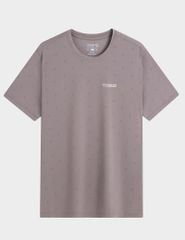 Áo T-shirt nam thể thao ngắn tay cổ tròn vải in hình đốm chéo