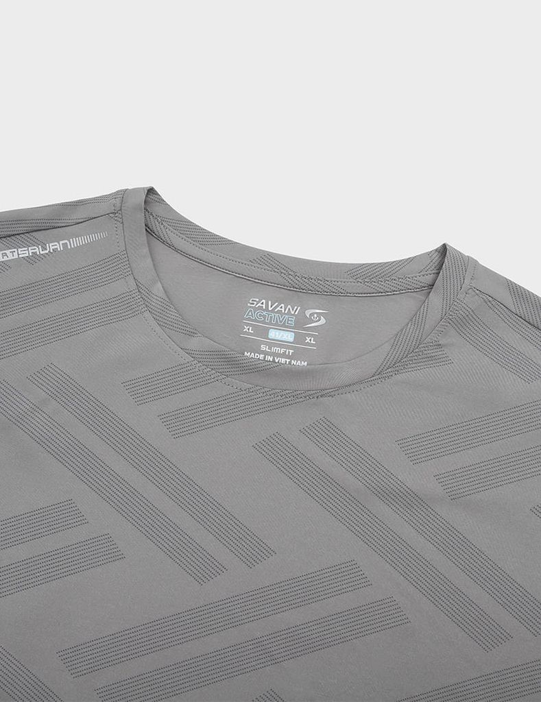 Áo T-shirt nam thể thao ngắn tay hiệu ứng lỗ chéo