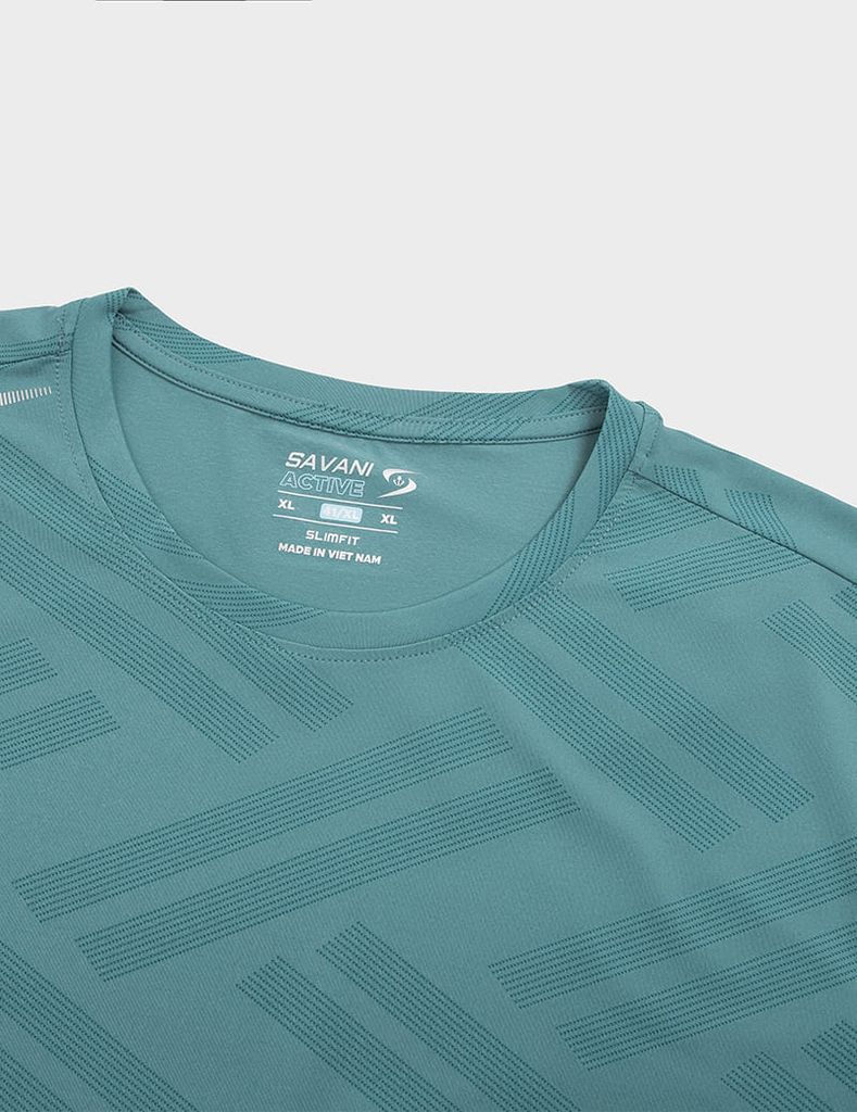 Áo T-shirt nam thể thao ngắn tay hiệu ứng lỗ chéo