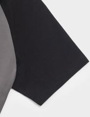 Áo thun nam cố tròn tay raglan in nhỏ gấu áo