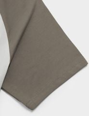 Áo thun nam cố tròn tay raglan in nhỏ gấu áo