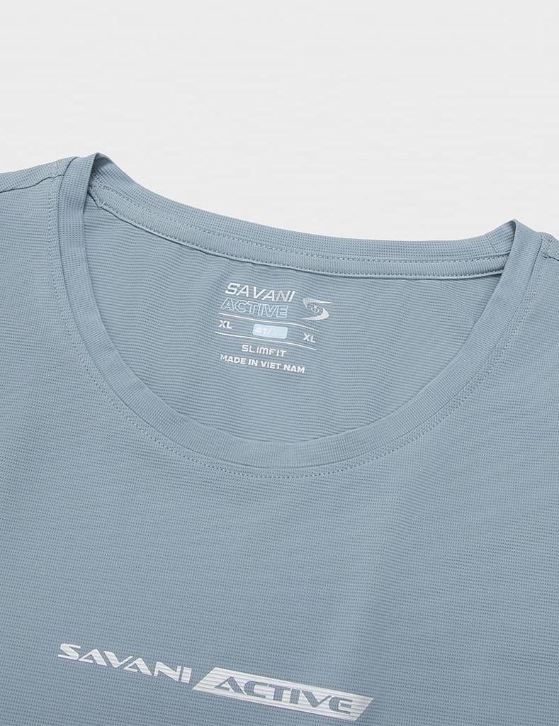 Áo tanktop nam thể thao bo cổ vải chính dáng ôm