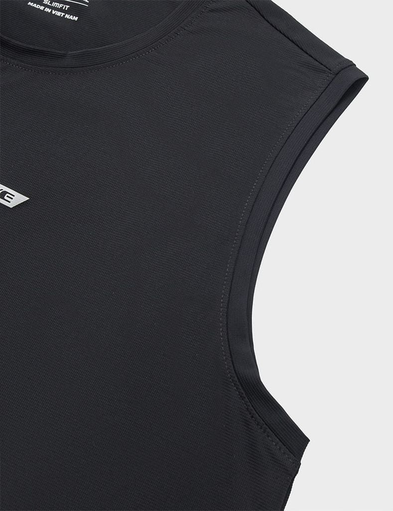 Áo tanktop nam thể thao bo cổ vải chính dáng ôm