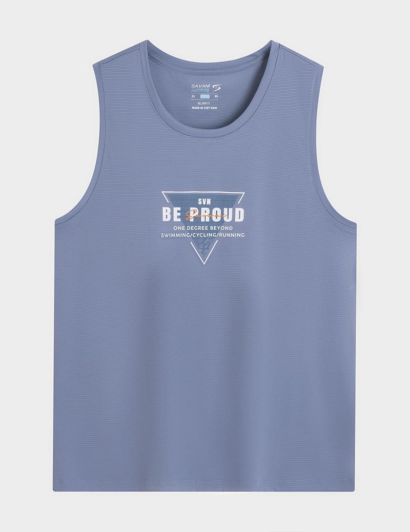 Áo sát nách nam hình in cao su trước ngực