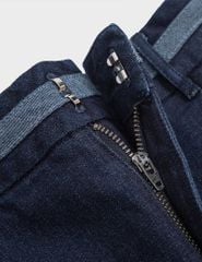 Quần short jean nữ phối cạp