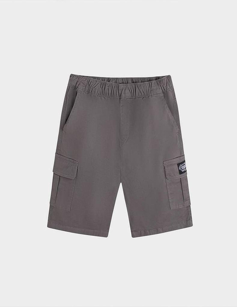Quần short kaki bé trai cạp chun mác dệt nắp túi