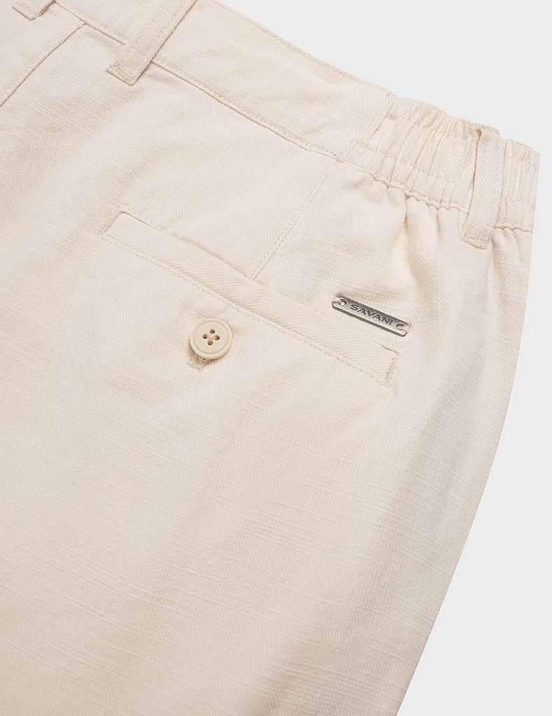 Quần short khaki đũi nam MSO006S4