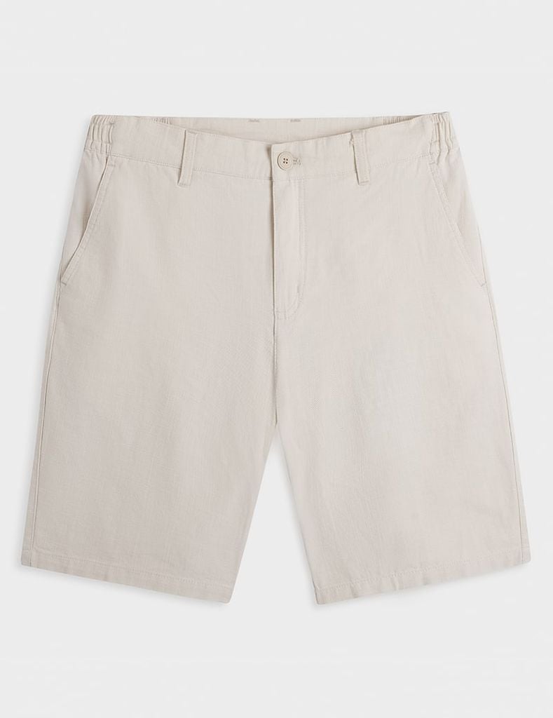 Quần short khaki đũi nam MSO006S4