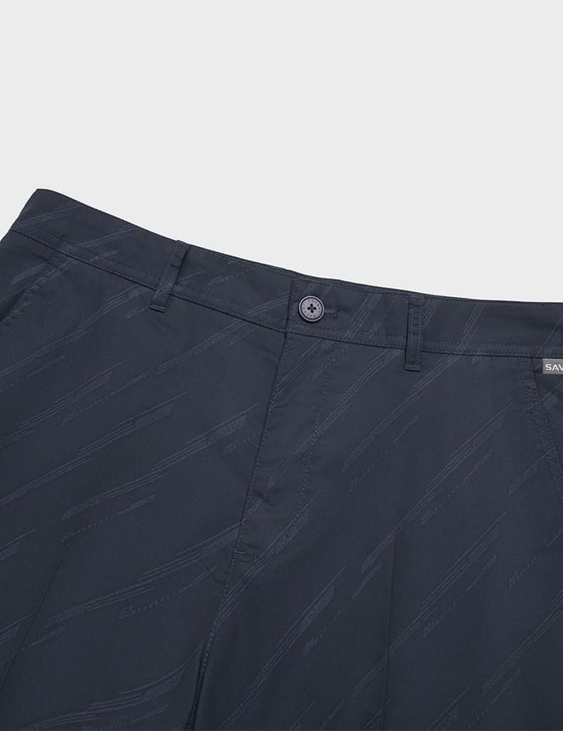 Quần short kaki nam cạp thường họa tiết xước chéo