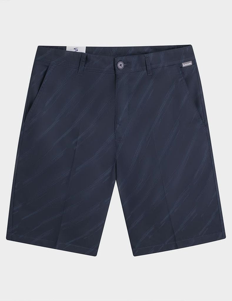Quần short kaki nam cạp thường họa tiết xước chéo