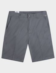 Quần short kaki nam cạp thường họa tiết xước chéo