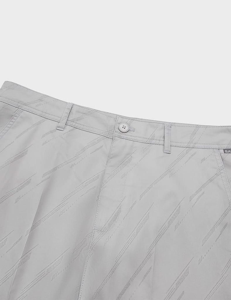 Quần short kaki nam cạp thường họa tiết xước chéo