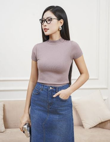 Áo len cổ cao nữ WAL001W4