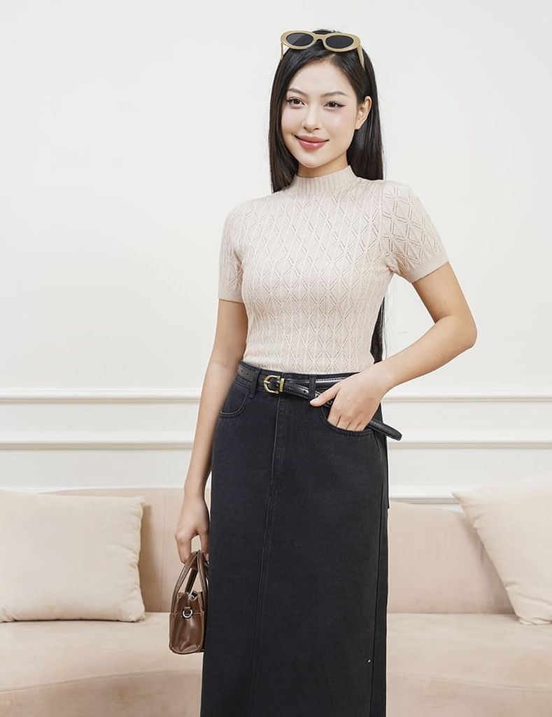Áo len cổ cao WAL002W4
