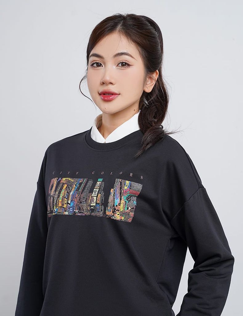 Áo nỉ cổ tròn-WAN001W4