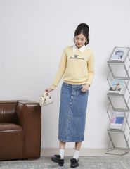 Áo nỉ cổ tròn nữ WAN004W4