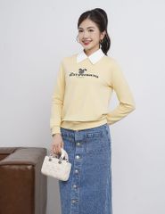 Áo nỉ cổ tròn nữ WAN004W4