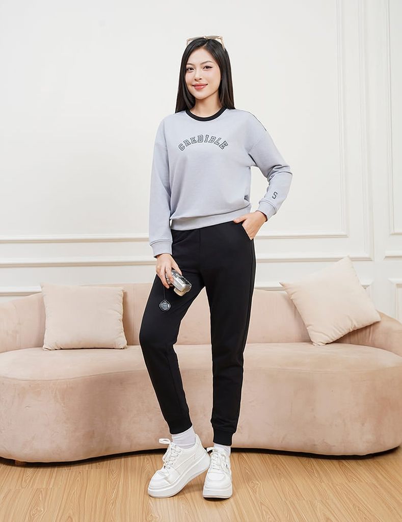 Bộ nỉ nữ WBD001W4 dáng suông rộng