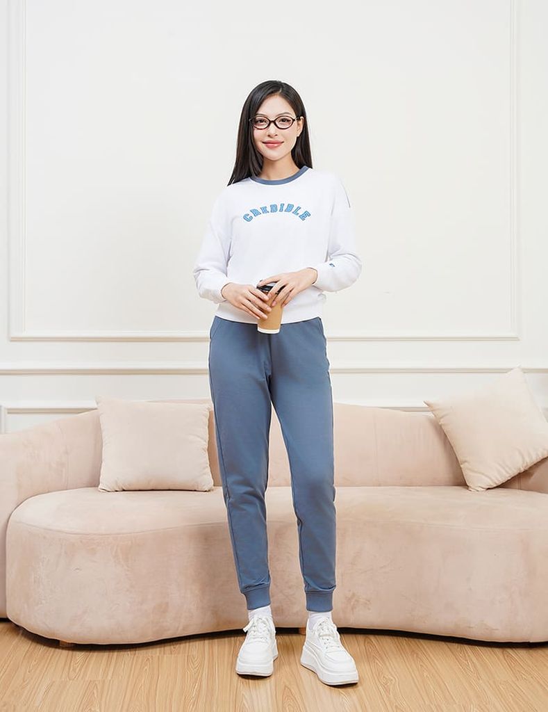 Bộ nỉ nữ WBD001W4 dáng suông rộng