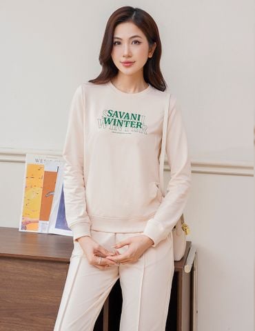 Bộ nỉ cổ tròn nữ WBK010W4