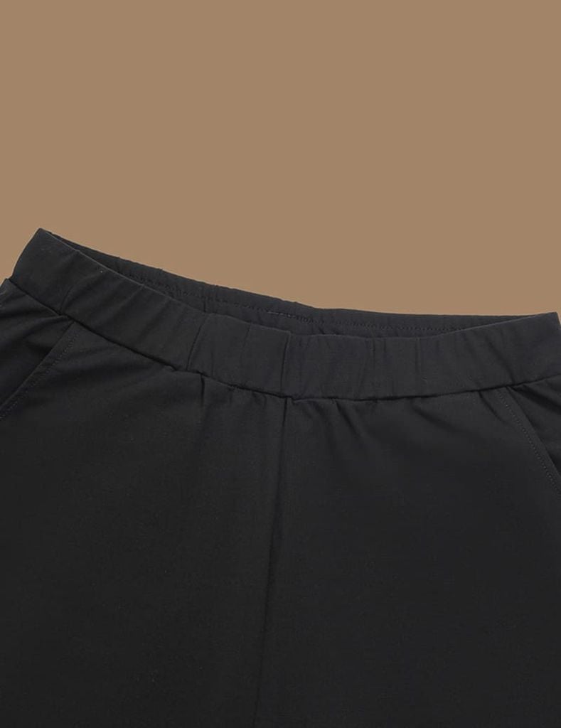 Bộ đồ hè nữ cổ bo rib cùng màu quần