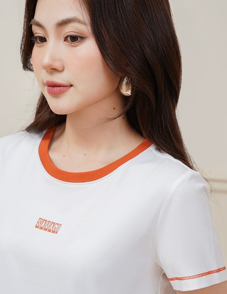 Bộ đồ hè nữ cổ bo rib cùng màu quần