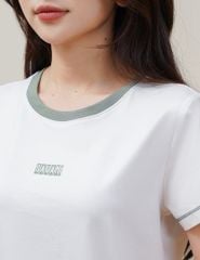 Bộ đồ hè nữ cổ bo rib cùng màu quần