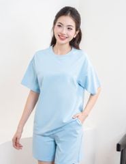 Bộ hè nữ quần đùi trơn màu