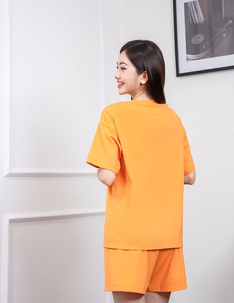 Bộ hè nữ quần đùi trơn màu
