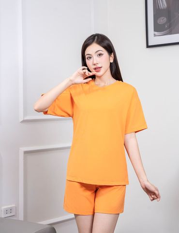 Bộ hè nữ quần đùi trơn màu