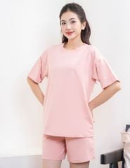 Bộ hè nữ quần đùi trơn màu