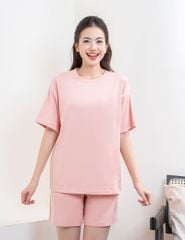 Bộ hè nữ quần đùi trơn màu
