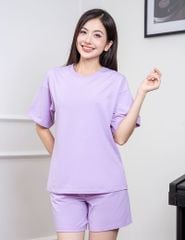 Bộ hè nữ quần đùi trơn màu