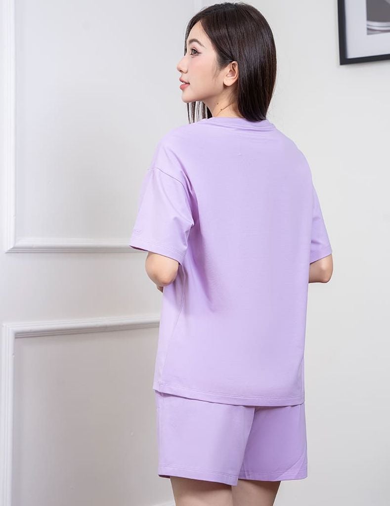 Bộ hè nữ quần đùi trơn màu