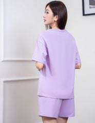 Bộ hè nữ quần đùi trơn màu