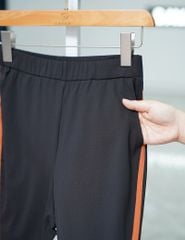 Bộ hè quần lửng nữ tay raglan in sọc hai bên vai