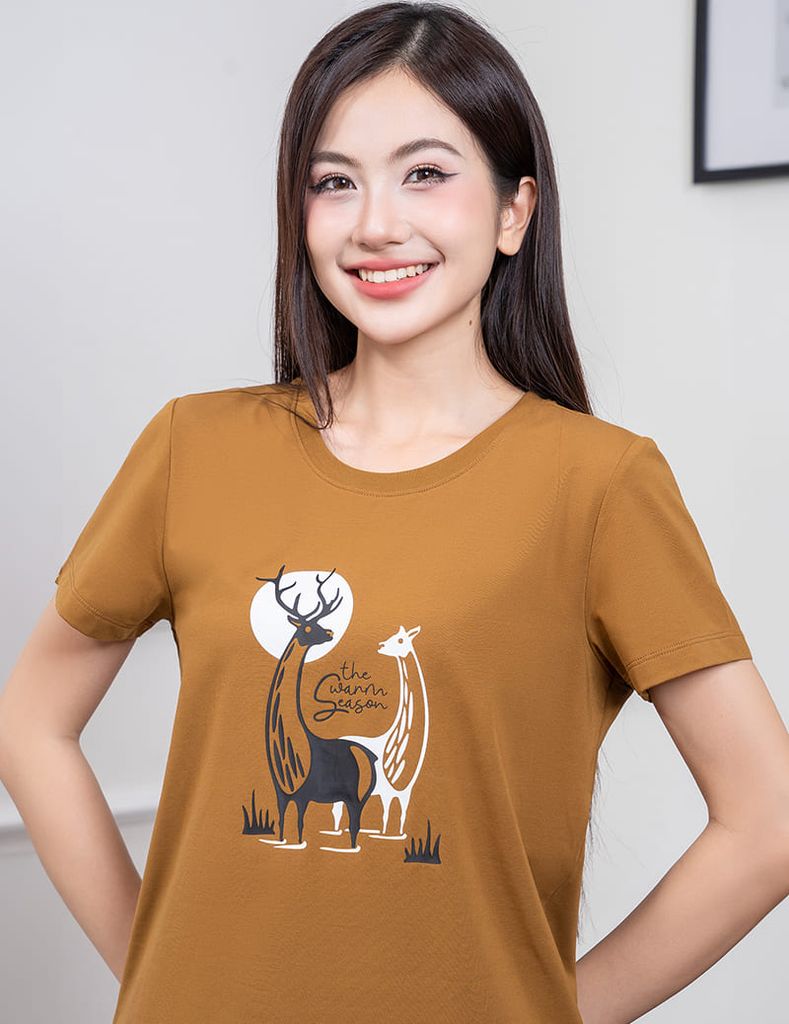 Bộ hè nữ quần đùi áo in ngực