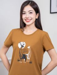 Bộ hè nữ quần đùi áo in ngực