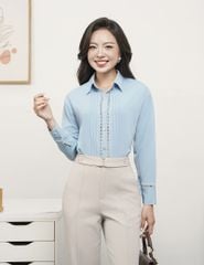 Quần âu nữ ống đứng đai trang trí dễ tháo rời