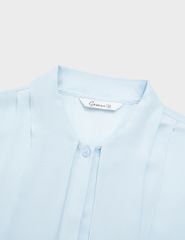 Áo sơ mi nữ dài tay cổ nơ liền đai trang trí