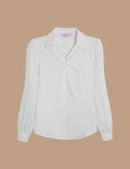 Áo sơ mi dài tay nữ cổ đức vặn xoắn giữa ngực