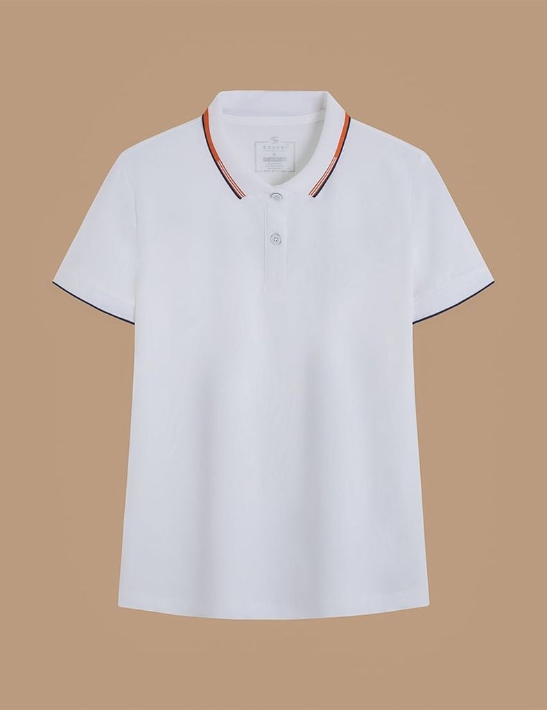 Áo polo nữ mắt chim ngắn tay cổ line